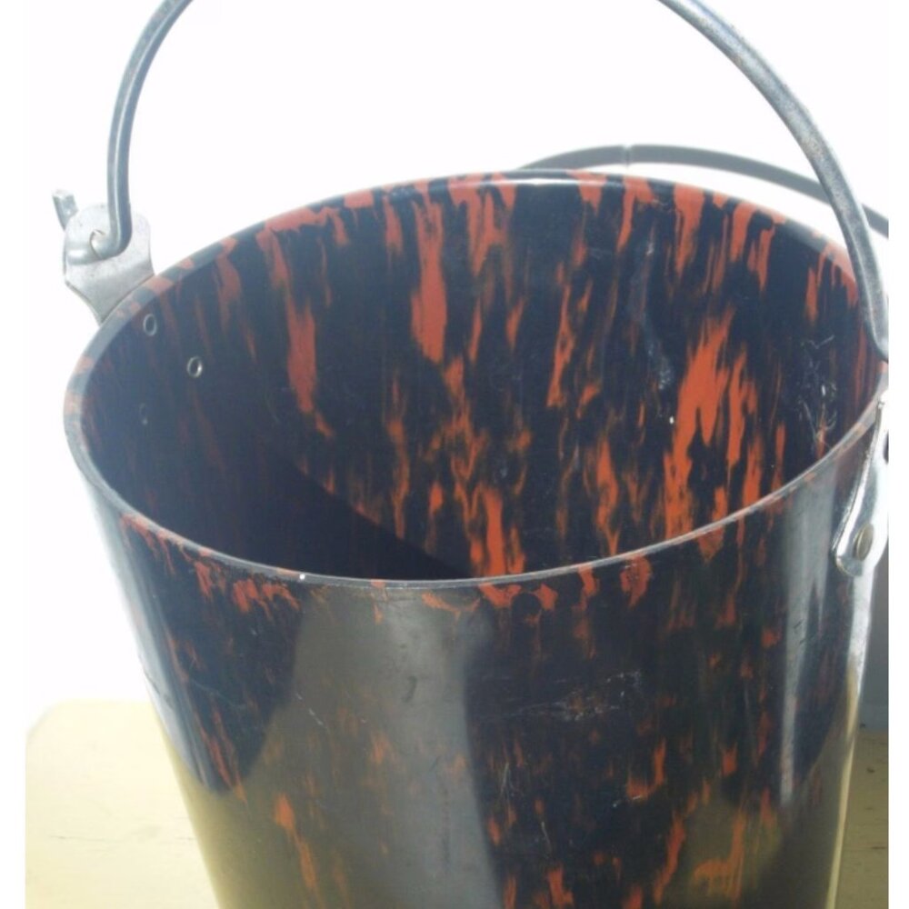 Rare Vintage Art Deco Tortoiseshell Bakelite Wine Champagne Ice Bucket by BOLTA - Picture 4 of 5